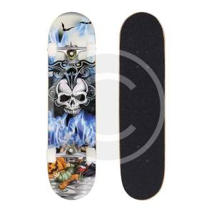 Burning Skull Skateboard