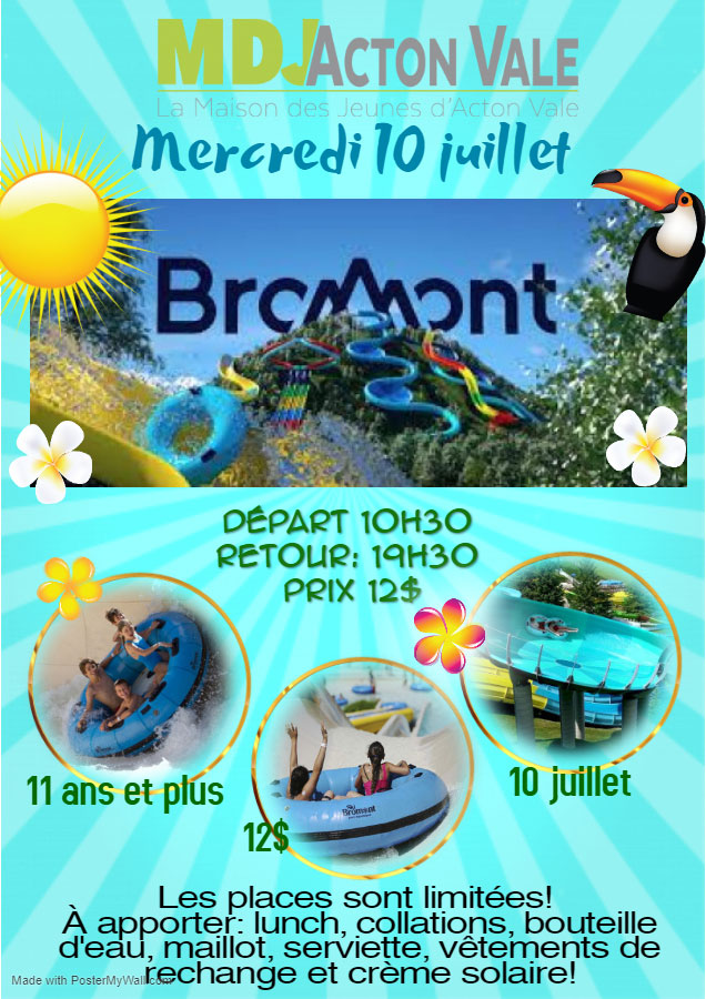 Bromont Parc Aquatique 10 juillet 2019