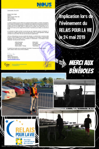 Affiche bénévoles Relais pour la Vie